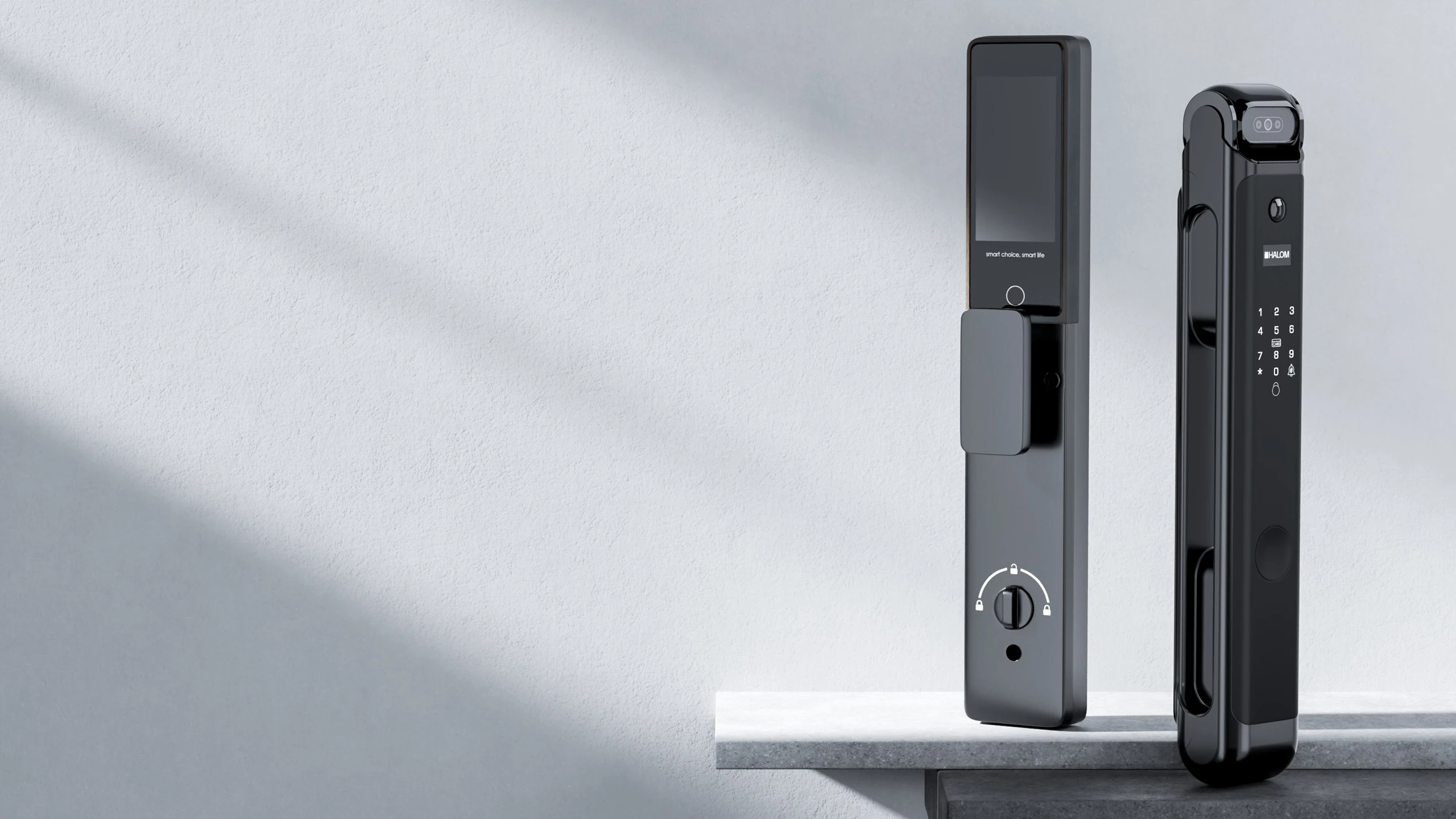 HALOM Vista One lock, front and back panels